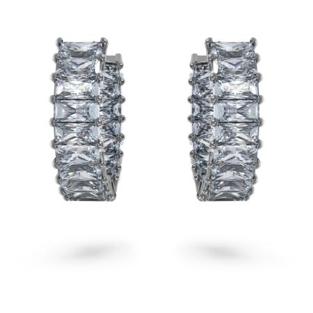ANNEAUX D OREILLES SWAROVSKI MATRIX RUTHENIUM 