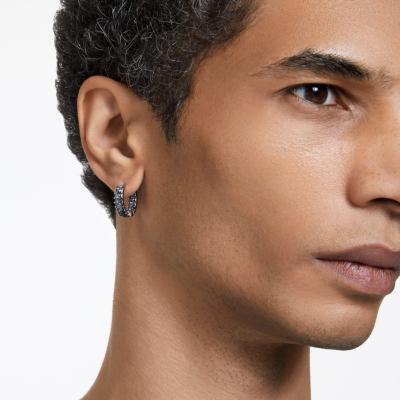 ANNEAUX D OREILLES SWAROVSKI MATRIX RUTHENIUM 