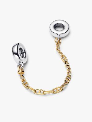 CHAINE PANDORA DE CONFORT PLAQUE  OR ARGENT 