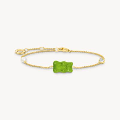 Bracelet Thomas Sabo Haribo ourson vert chaine dorée