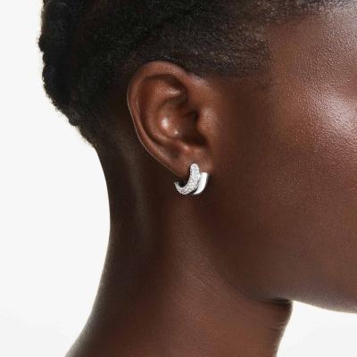 Boucles d'oreilles swarovski Dextera métal rhodié blanc