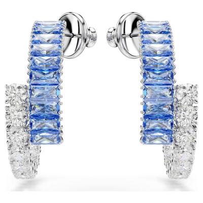 Boucles d oreilles Matrix bleu/blanc