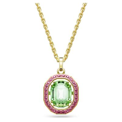 COLLIER SWAROVSKI CHROMA TAILLE OCTOGONALE ROSE/GOS 