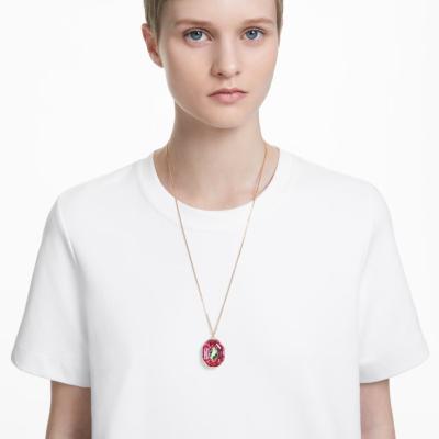 COLLIER SWAROVSKI CHROMA CRISTAL ROSE/VERT 