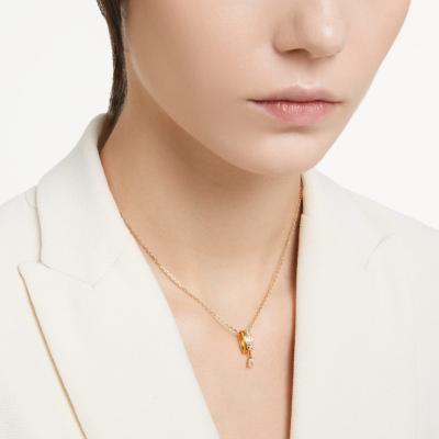 COLLIER SWAROVSKI DEXTERA PLACAGE DE TON DORE 