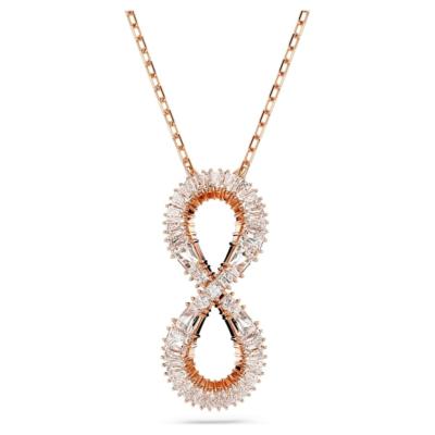 COLLIER SWAROVSKI HYPERBOLA INFINI ROSE TAILLE BAGUETTE