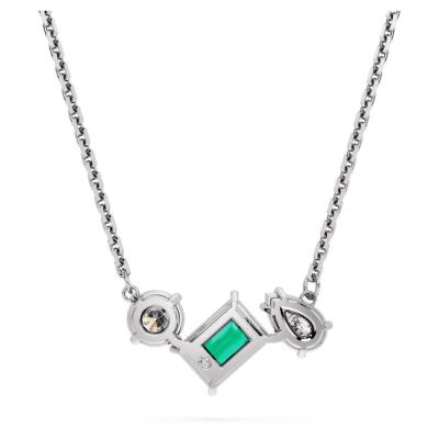 COLLIER SWAROVSKI MESMERA TAILLES VARIEES VERT /BLANC 