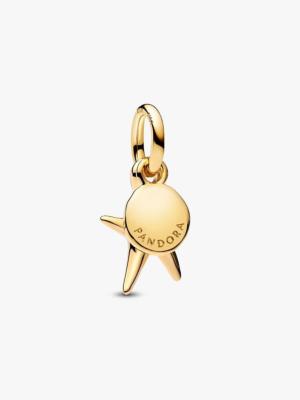 CHARM PANDORA ETOILE DE MER DOREE A L OR FIN 14 CARAT