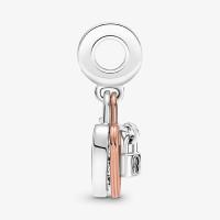 CHARM PANDORA COEUR DOUBLE "TOGETHER ALWAYS"