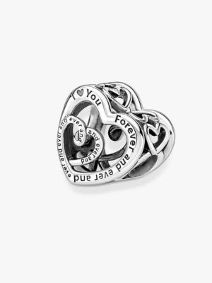 Charm Pandora cœur de L'infini entrelacé