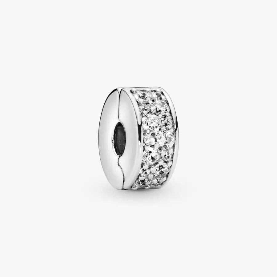 CHARM PANDORA CLIP SCINTILLANT TRANSPARENT