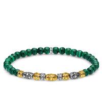 BRACELET THOMAS SABO  TALISMAN BICOLORE VERT