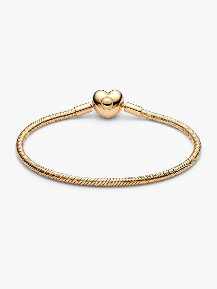 BRACELET CHARM PANDORA DORE A L OF 14 CARAT FERMOIR COEUR