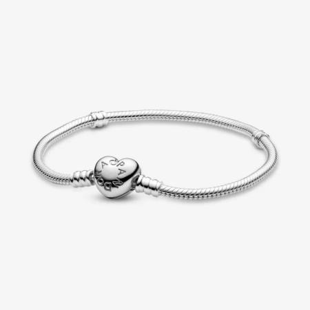 BRACELET PANDORA MOMENT FERMOIR COEUR ARGENT 