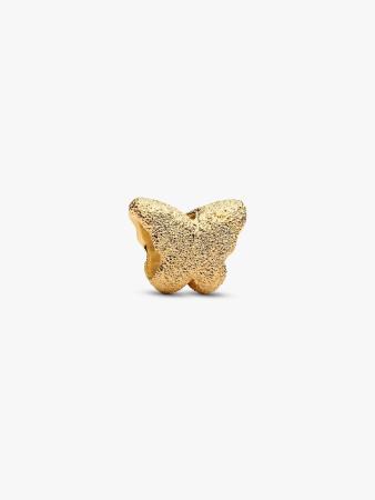 CHARM PANDORA MINI PAPILLON PLAQUE OR 14 CARAT
