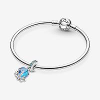 CHARM PANDORA ADORABLE POULPE MURANO BLEU 