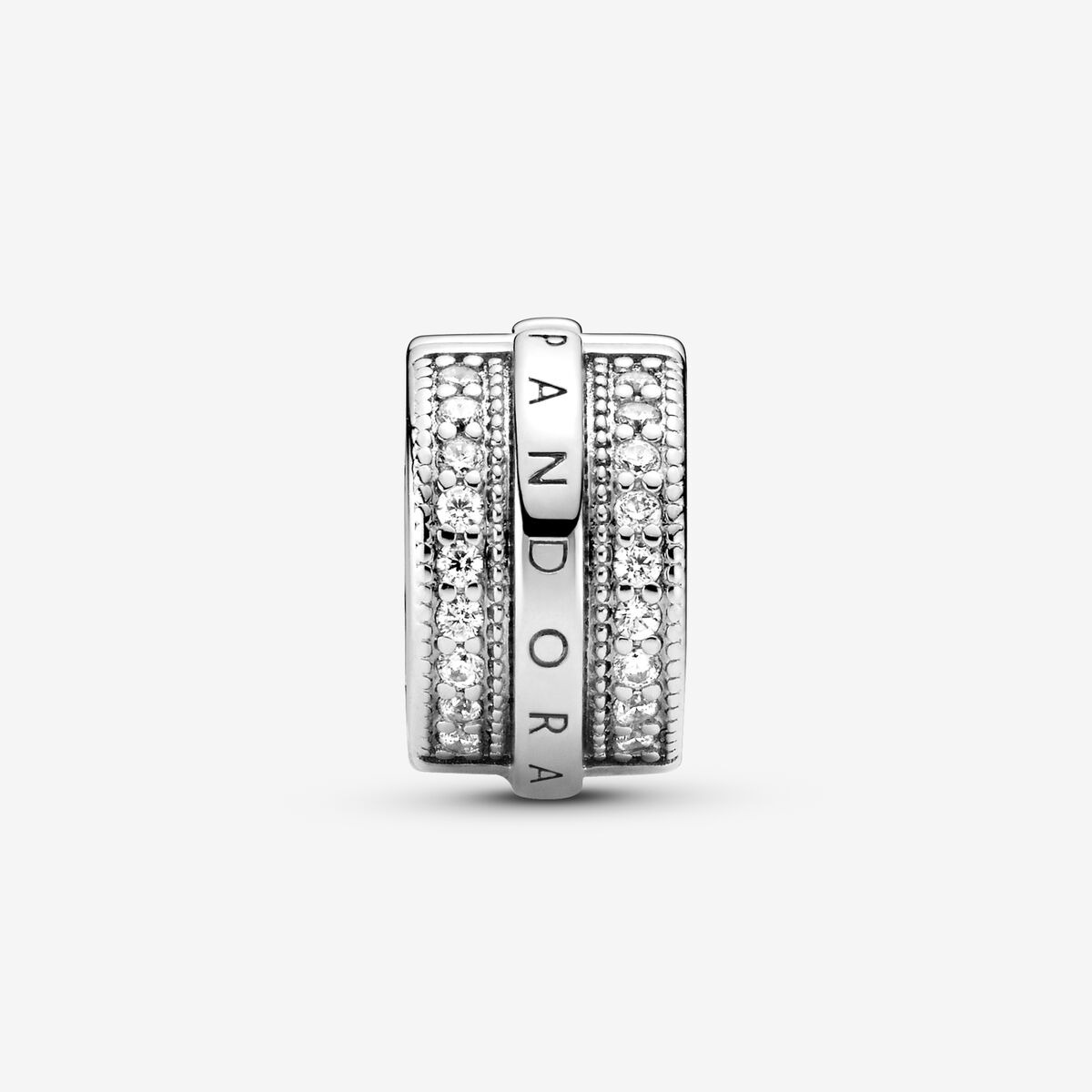 CLIP PANDORA LOGO LIGNES PAVE