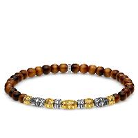BRACELET THOMAS SABO TALISMAN BICOLORE ŒIL DE TIGRE