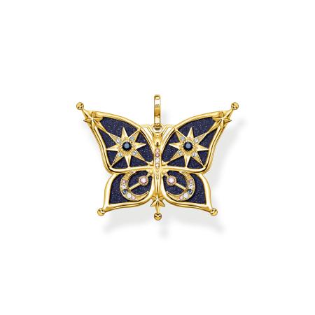 PENDENTIF PAPILLON ROYALTY ETOILE ET LUNE 