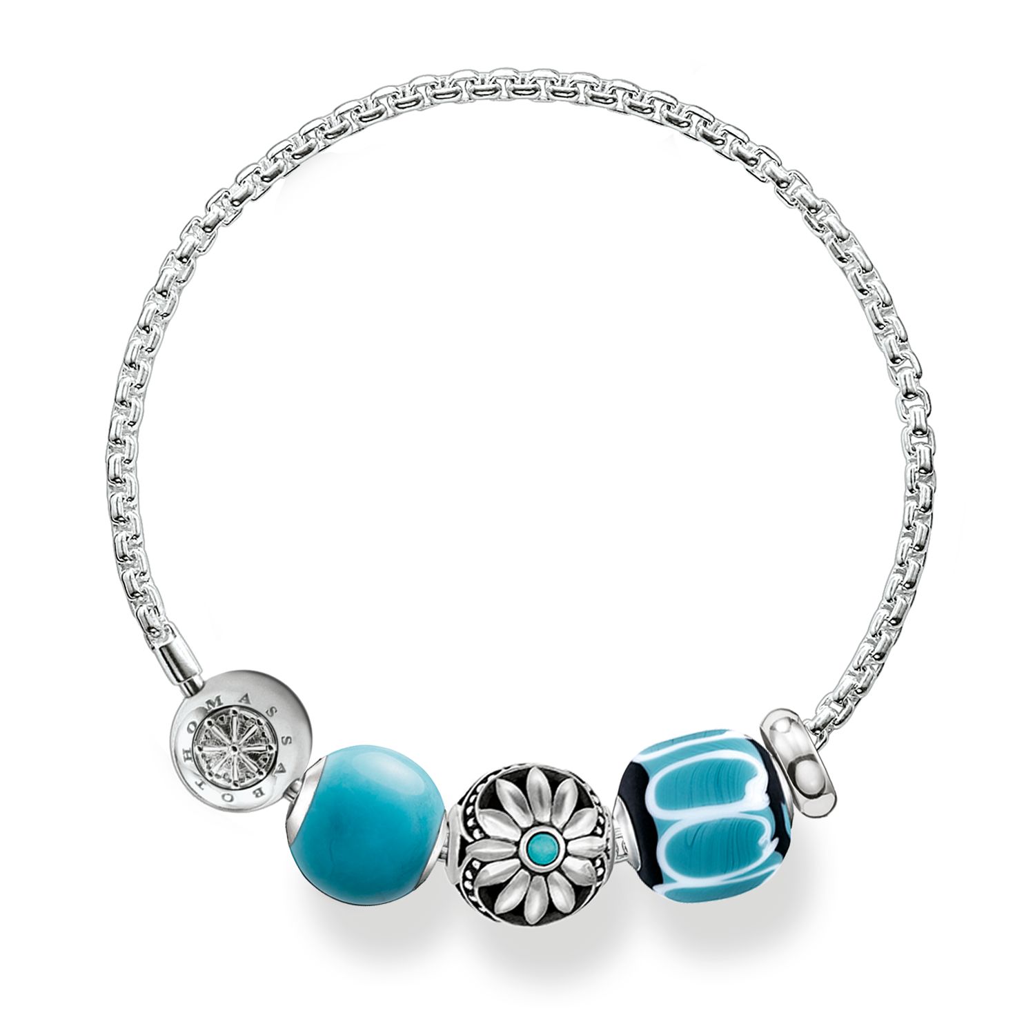 Bracelet à Charms Thomas Sabo En Argent 925 - Avec 8 Pendentifs, Occasion à Personnaliser