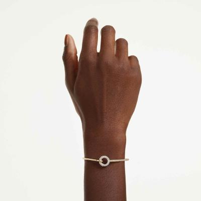 Bracelet jonc Swarovski Dextera dore 