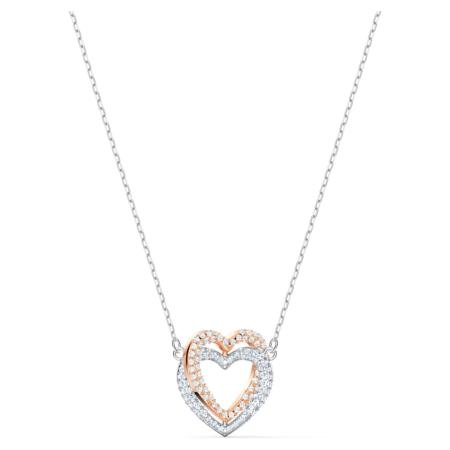 COLLIER SWAROVSKI DOUBLE COEUR  INFINITY