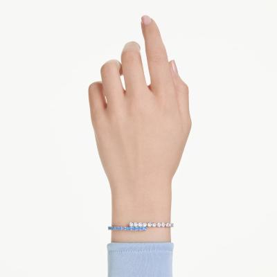 Bracelet Swarovski Matrix bleu:blanc