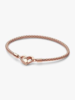 BRACELET PANDORA CHARM METAL DORE A L OR ROSE 14 CARAT 
