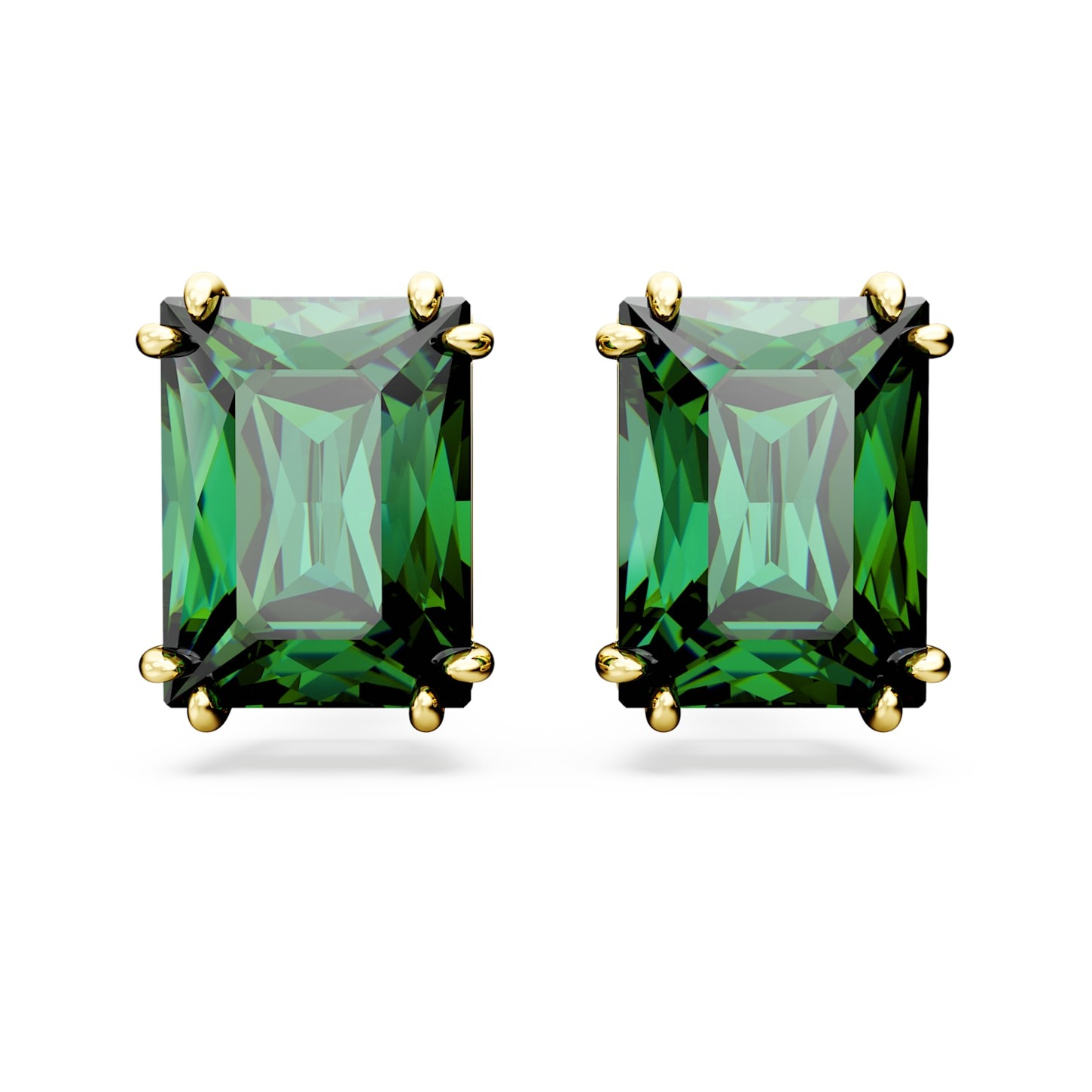 BOUCLES D OREILLES MATRIX PACAGE DE TON DORE CRISTAL VERT 