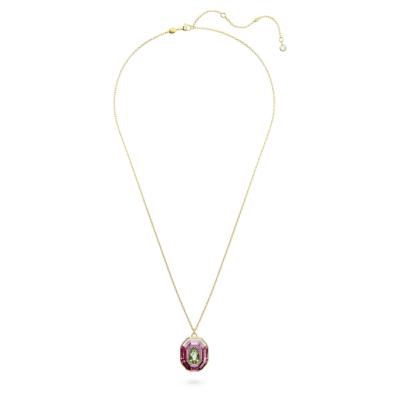 COLLIER SWAROVSKI CHROMA CRISTAL ROSE/VERT 