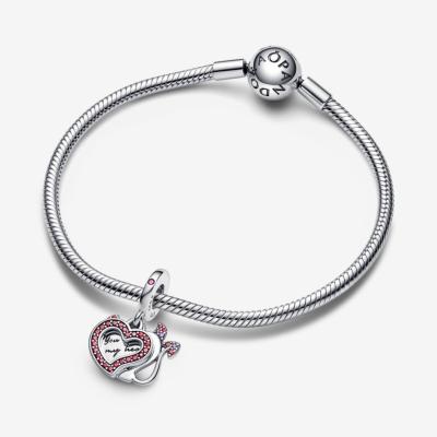 CHARM PANDORA DOUBLE  COEUR DIABOLIQUE 