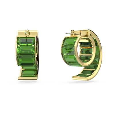 ANNEAUX SWAROVSKI MATRIX TAILLE BAGUETTE VERT