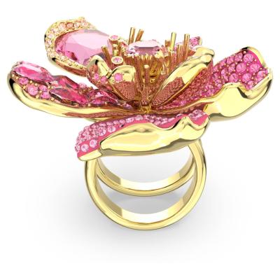 BAGUE SWAROVSKI FLORERE PAVE ROSE 