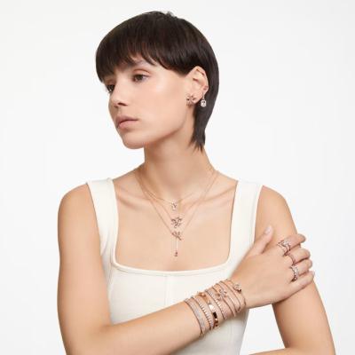 CLOUS D OREILLES SWAROVSKI VOLTA  ROSE 
