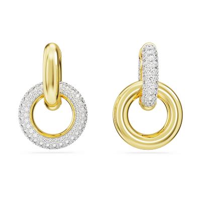 Boucles d'oreilles Swarovski Dextera dorées à l'or fin 18 carat