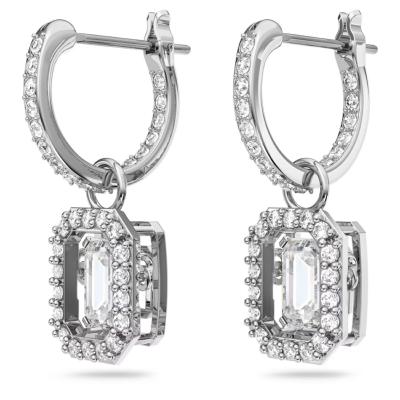 PENDANT D OREILLES SWAROVSKI MILLENIA PIERRE DANSANTE BLANCHE 