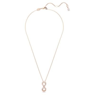 COLLIER SWAROVSKI HYPERBOLA INFINI ROSE TAILLE BAGUETTE