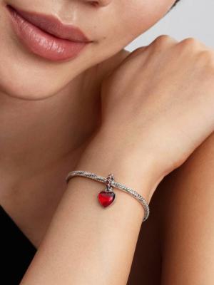 CHARM PANDORA COEUR MURANO TU ES MON ÂME SŒUR 