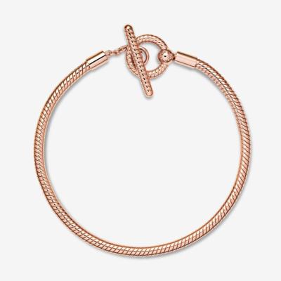 BRACELET PANDORA FERMOIR EN T METAL ROSÉ 