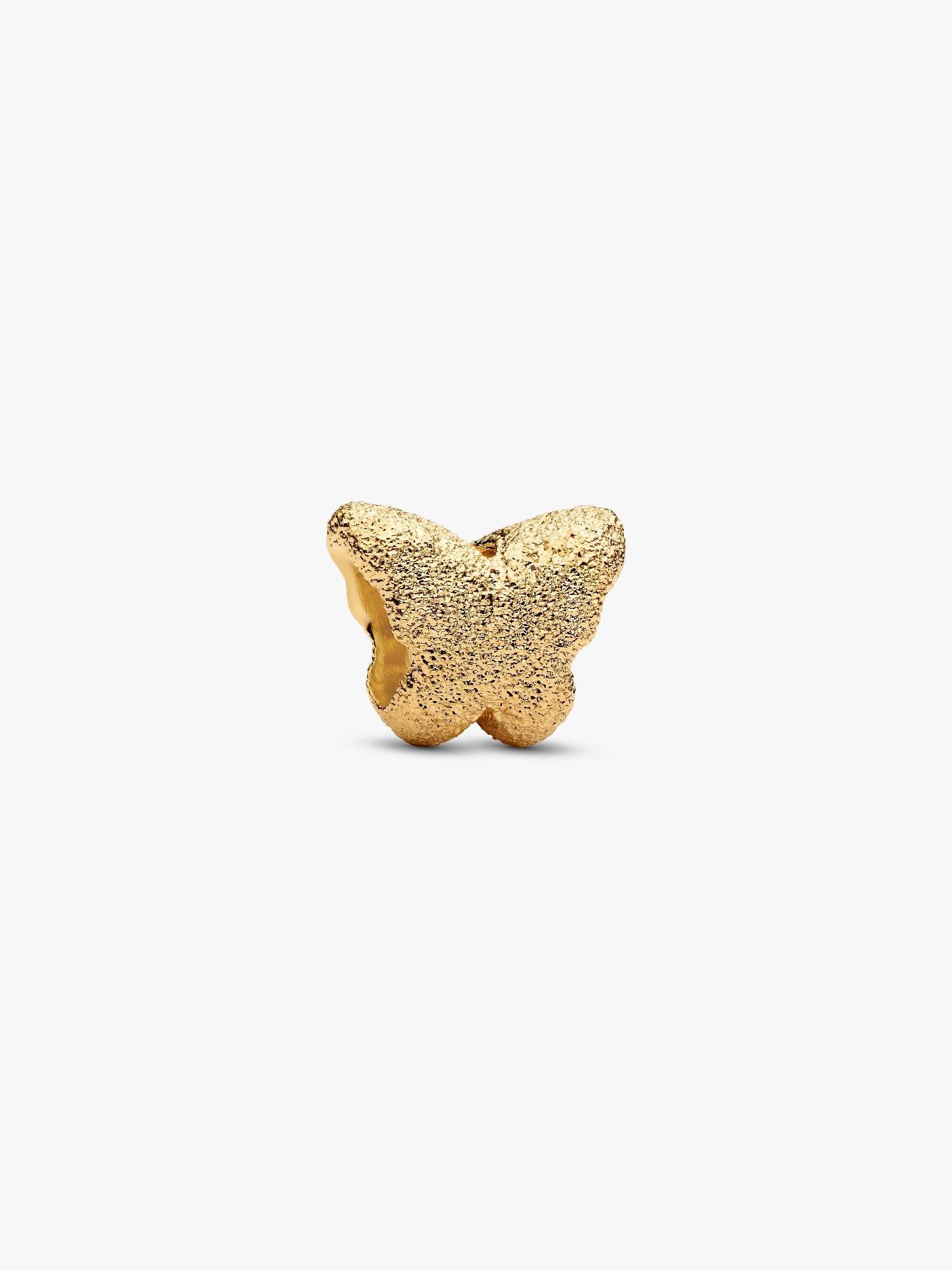 CHARM PANDORA MINI PAPILLON PLAQUE OR 14 CARAT