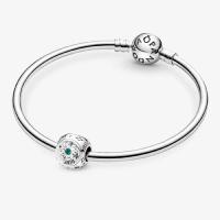 CHARM PANDORA PORTE BONHEUR" TREFLE FER A CHEVAL COCCINNELLE