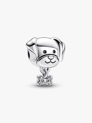 Charm Pandora chien et os 