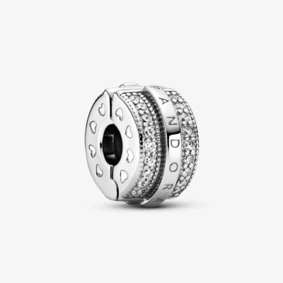 CLIP PANDORA LOGO LIGNES PAVE