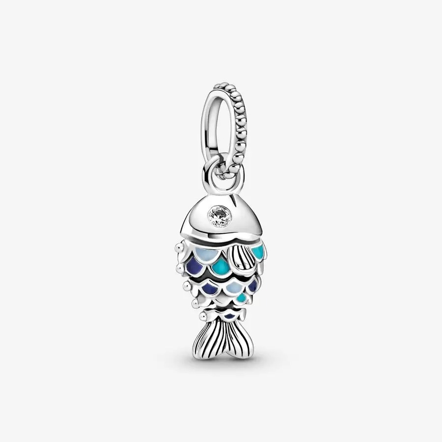 CHARM PANDORA POISSON ECAILLES BLEUES