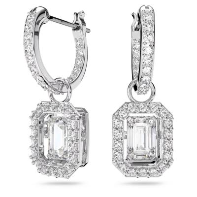 PENDANT D OREILLES SWAROVSKI MILLENIA PIERRE DANSANTE BLANCHE 