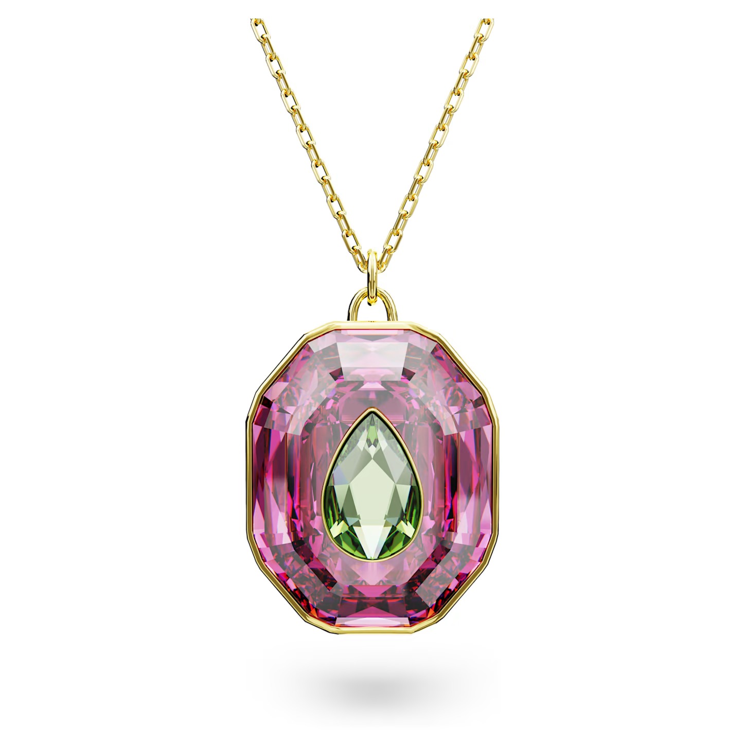 COLLIER SWAROVSKI CHROMA CRISTAL ROSE/VERT 