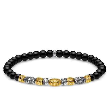 BRACELET THOMAS SABO TALISMAN BICOLORE NOIR