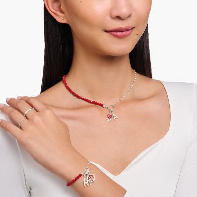 COLLIER THOMAS SABO CHARM CORAIL ROUGE IMITATION