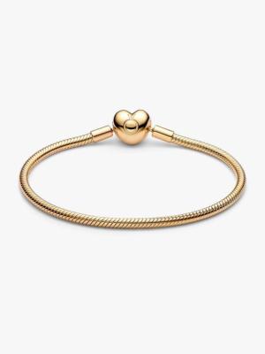 BRACELET CHARM PANDORA DORE A L OF 14 CARAT FERMOIR COEUR
