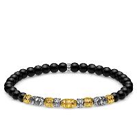 BRACELET THOMAS SABO TALISMAN BICOLORE NOIR